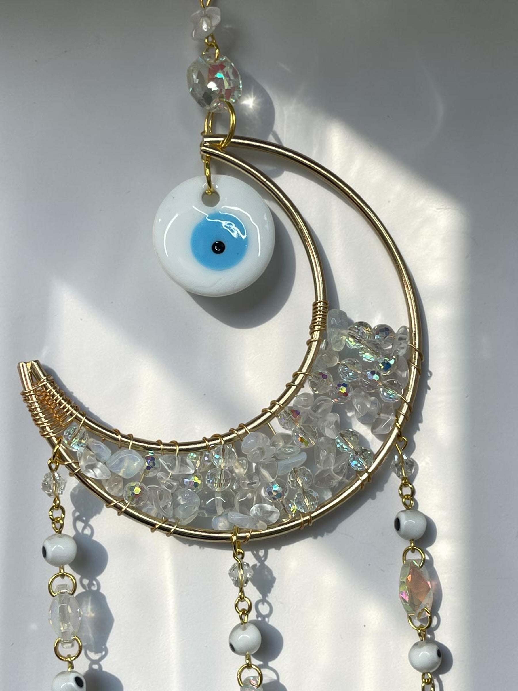 Opalite evil eye sun catcher